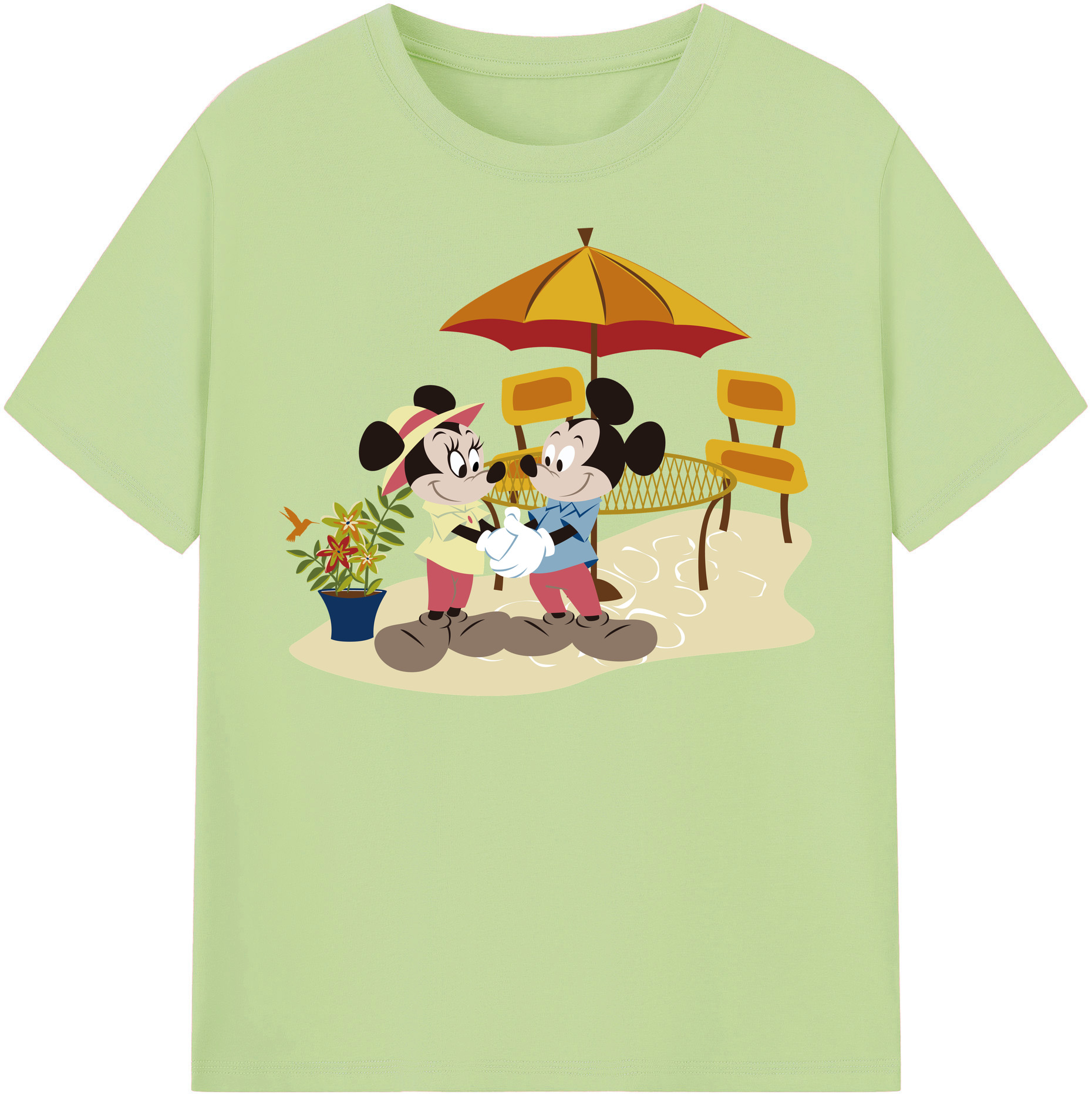 （画像用） ミッキーマウス Mickey Mouse 綿100％半袖Tシャツ（フロントプリント）